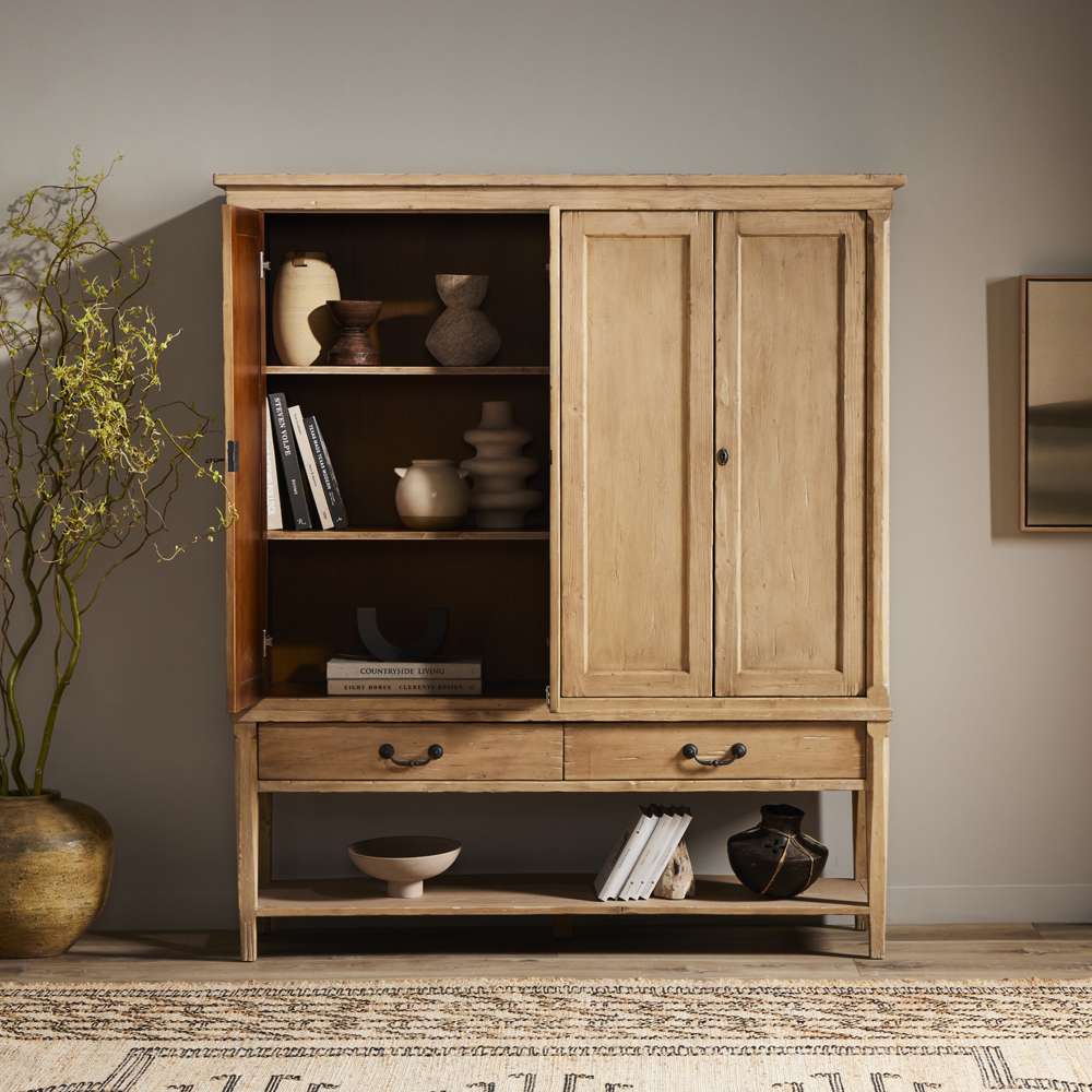 Four Hands - Cordella - Brimley Wide Cabinet-Aged Light Pine - 237137-001 veiw 2