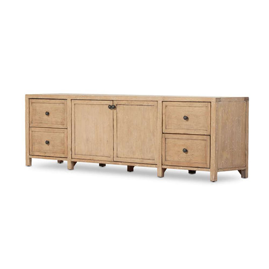 Four Hands - Cordella - Gaines Media Console-Aged Light Pine - 233546-002 veiw 1