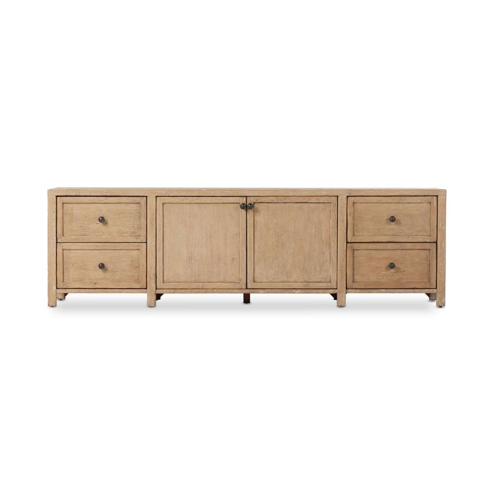 Four Hands - Cordella - Gaines Media Console-Aged Light Pine - 233546-002 veiw 5