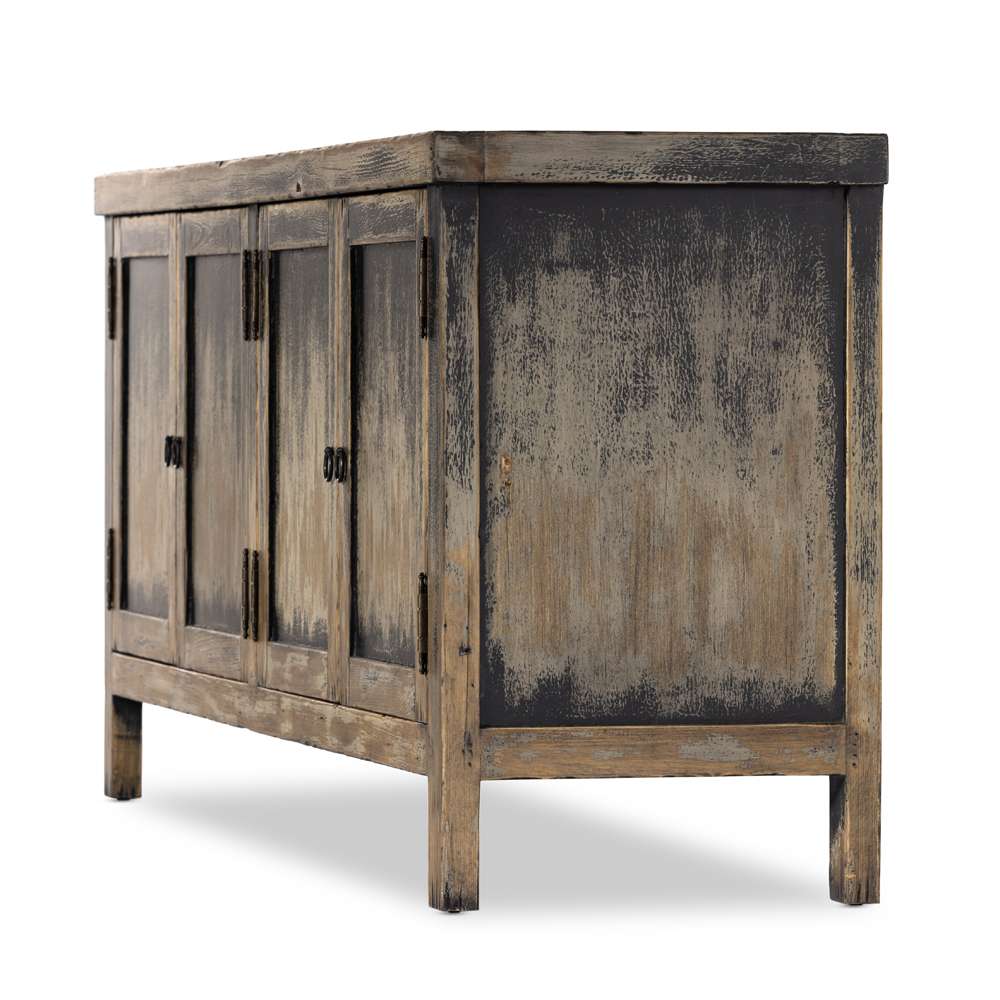 Four Hands - Cordella - Hitchens Media Console-Worn Black - 236331-001 veiw 3