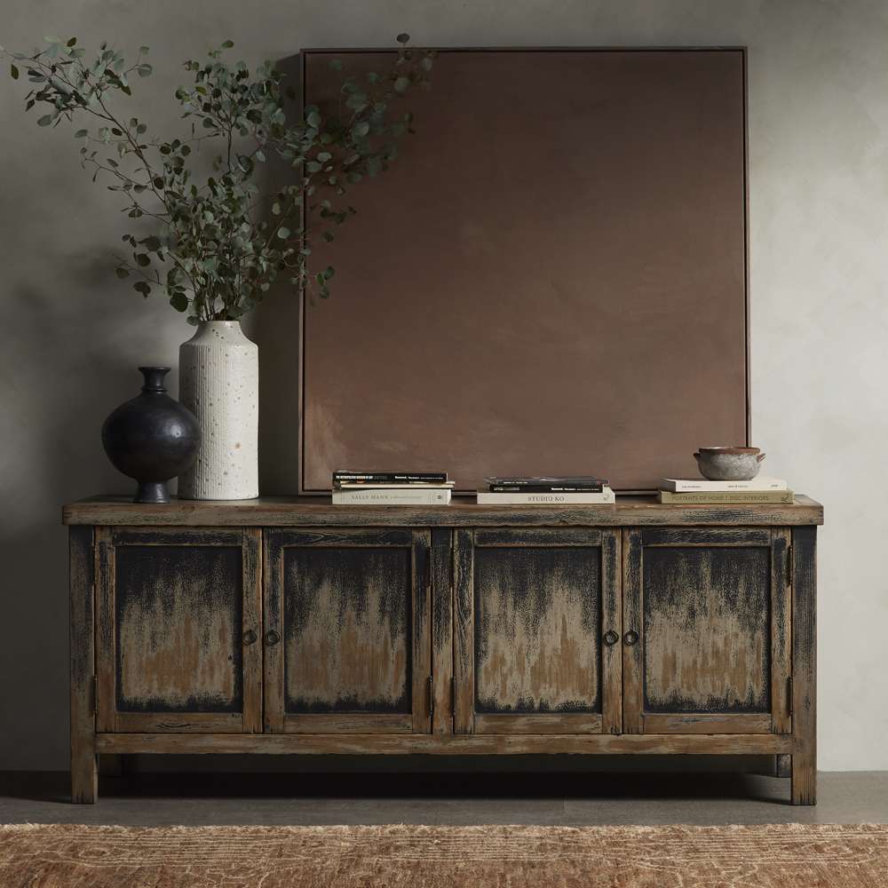 Four Hands - Cordella - Hitchens Media Console-Worn Black - 236331-001 veiw 5