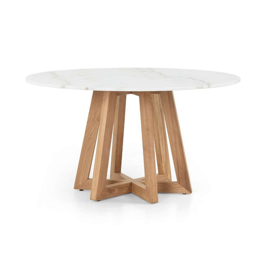 Four Hands - Creston Dining Table 55in - White Marble - 223349-001 veiw 1
