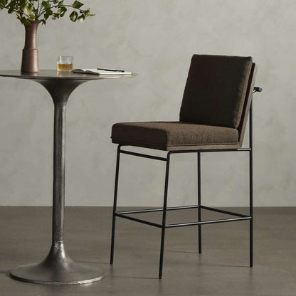 Four Hands - Crete Bar Stool - FIQA Boucle Cocoa - 228057-018 veiw 4