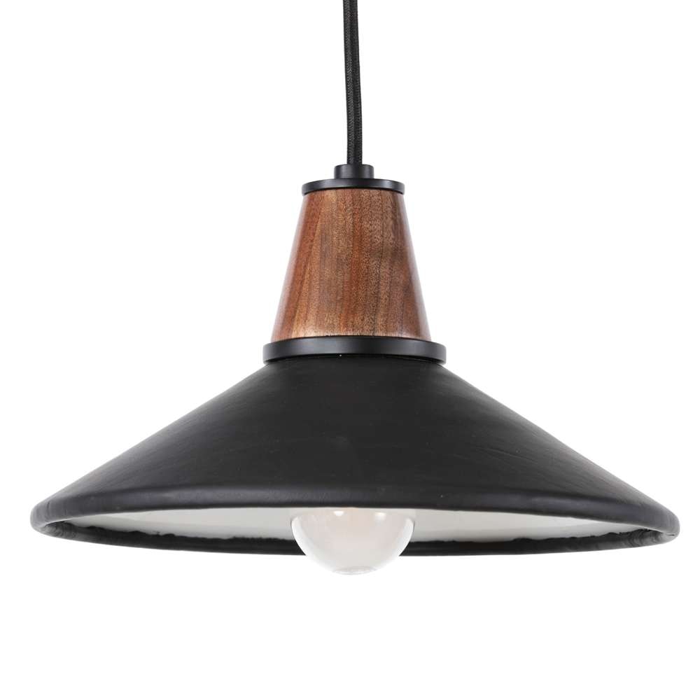 Four Hands - Cullen Pendant - Black Leather - 226298-002 veiw 2