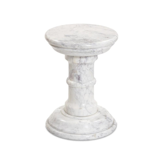 Four Hands - Cyprus End Table - Veined White Marble Solid - 241383-002 view 1