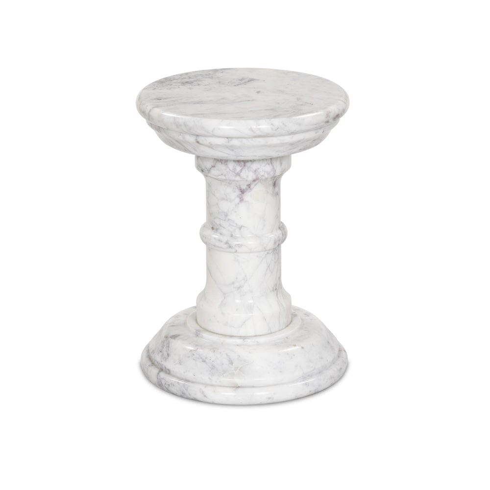 Four Hands - Cyprus End Table - Veined White Marble Solid - 241383-002 view 2