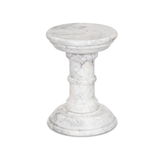 Four Hands - Cyprus End Table - Veined White Marble Solid - 241383-002 view 2
