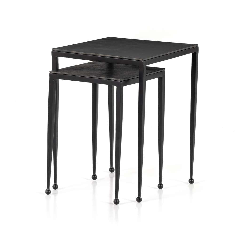 Four Hands - Dalston Nesting End Tables - Raw Black - 101650-003 veiw 1