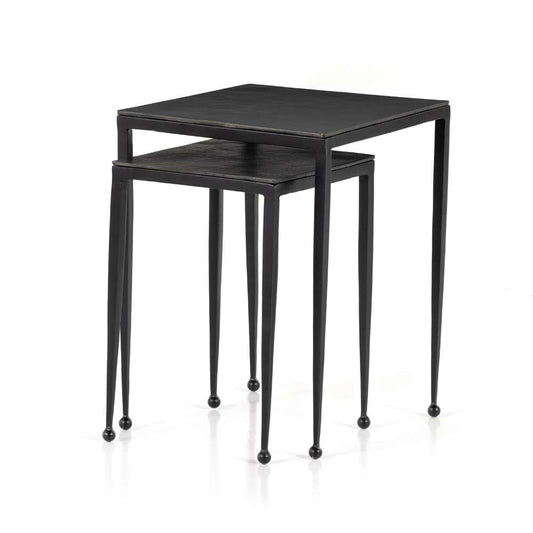 Four Hands - Dalston Nesting End Tables - Raw Black - 101650-003 veiw 1