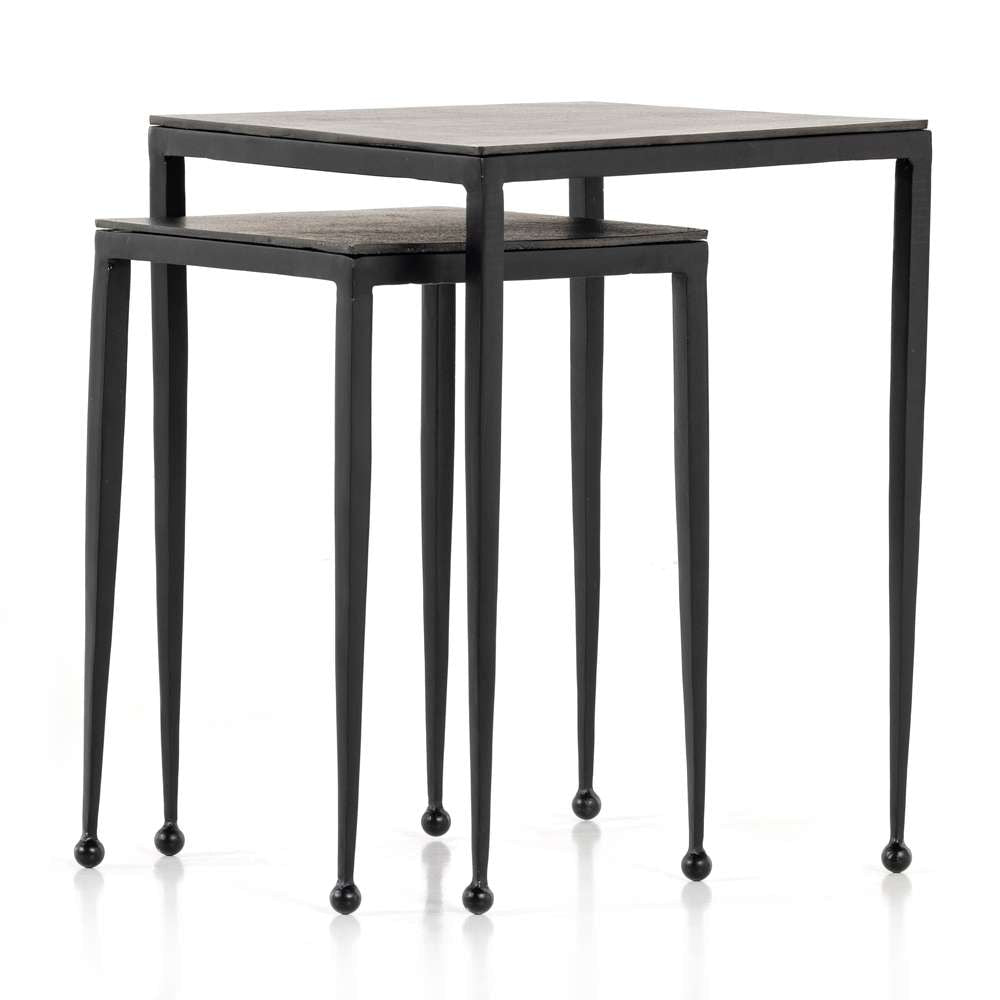 Four Hands - Dalston Nesting End Tables - Raw Black - 101650-003 veiw 2