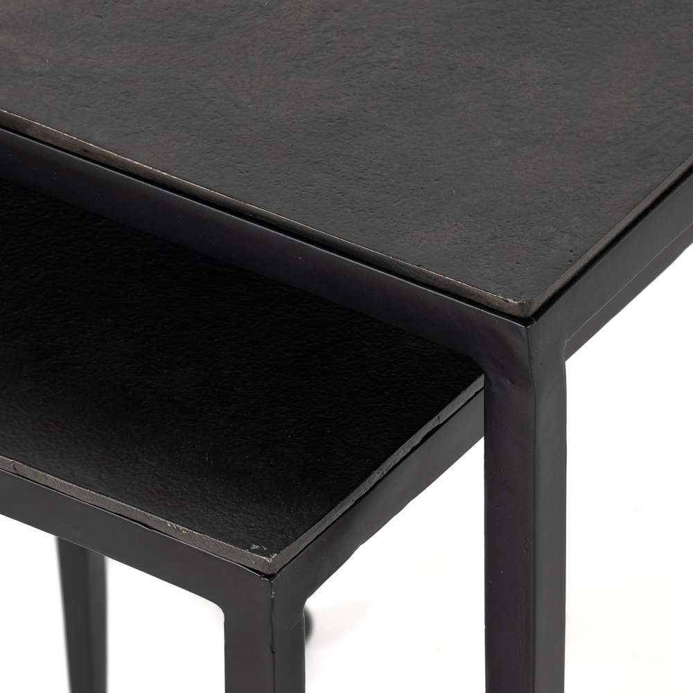 Four Hands - Dalston Nesting End Tables - Raw Black - 101650-003 veiw 4