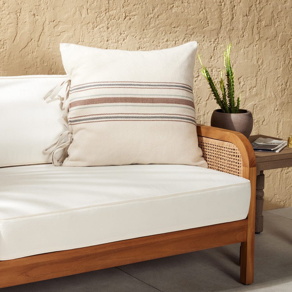 Four Hands - Dashel Center Stripe Outdoor Pillow - Center Gold Stripe - 237353-001 view 2