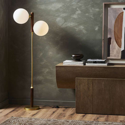 Four Hands - Deacon - Colome Floor Lamp - Natural Walnut - 227046-001 veiw 5