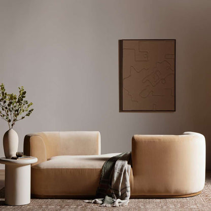 Four Hands - Deandra Tete A Tete Chaise - Surrey Camel - 226579-002 veiw 3
