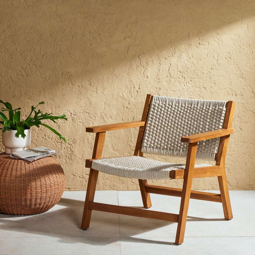 Four Hands - Delano Outdoor Chair and Ottoman - Ivory Rope - 106965-006 veiw 4