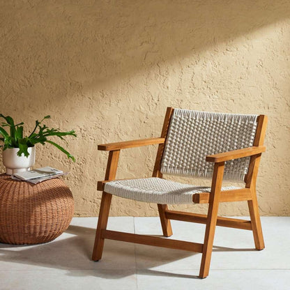 Four Hands - Delano Outdoor Chair and Ottoman - Ivory Rope - 106965-006 veiw 5