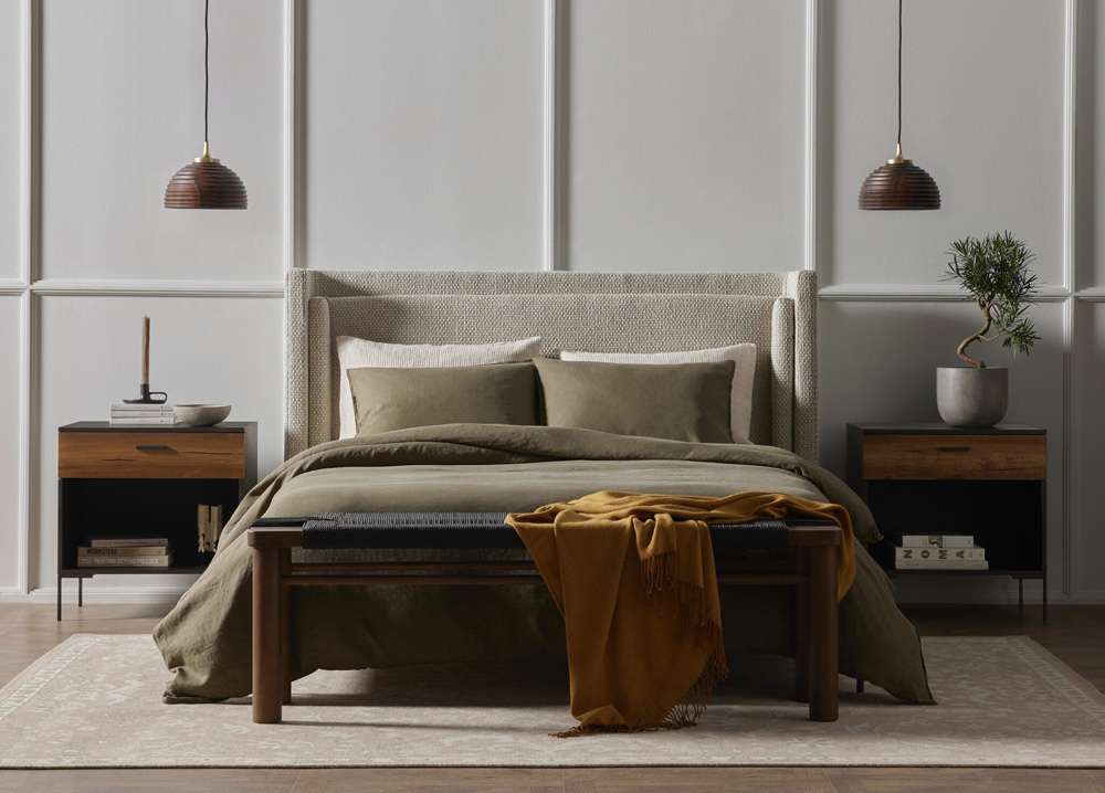 Four Hands - Dobson Bed - Perin Oatmeal - King - 108397-004 veiw 5