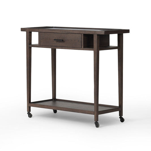 Four Hands - Dorrit Bar Cart - Brown Oak - 245352-001 view 2
