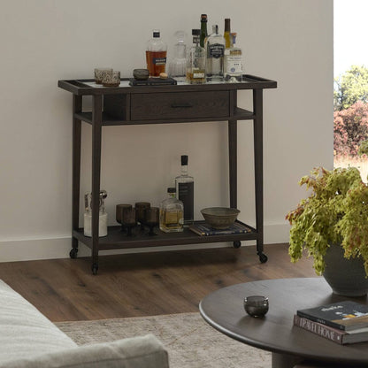 Four Hands - Dorrit Bar Cart - Brown Oak - 245352-001 view 4
