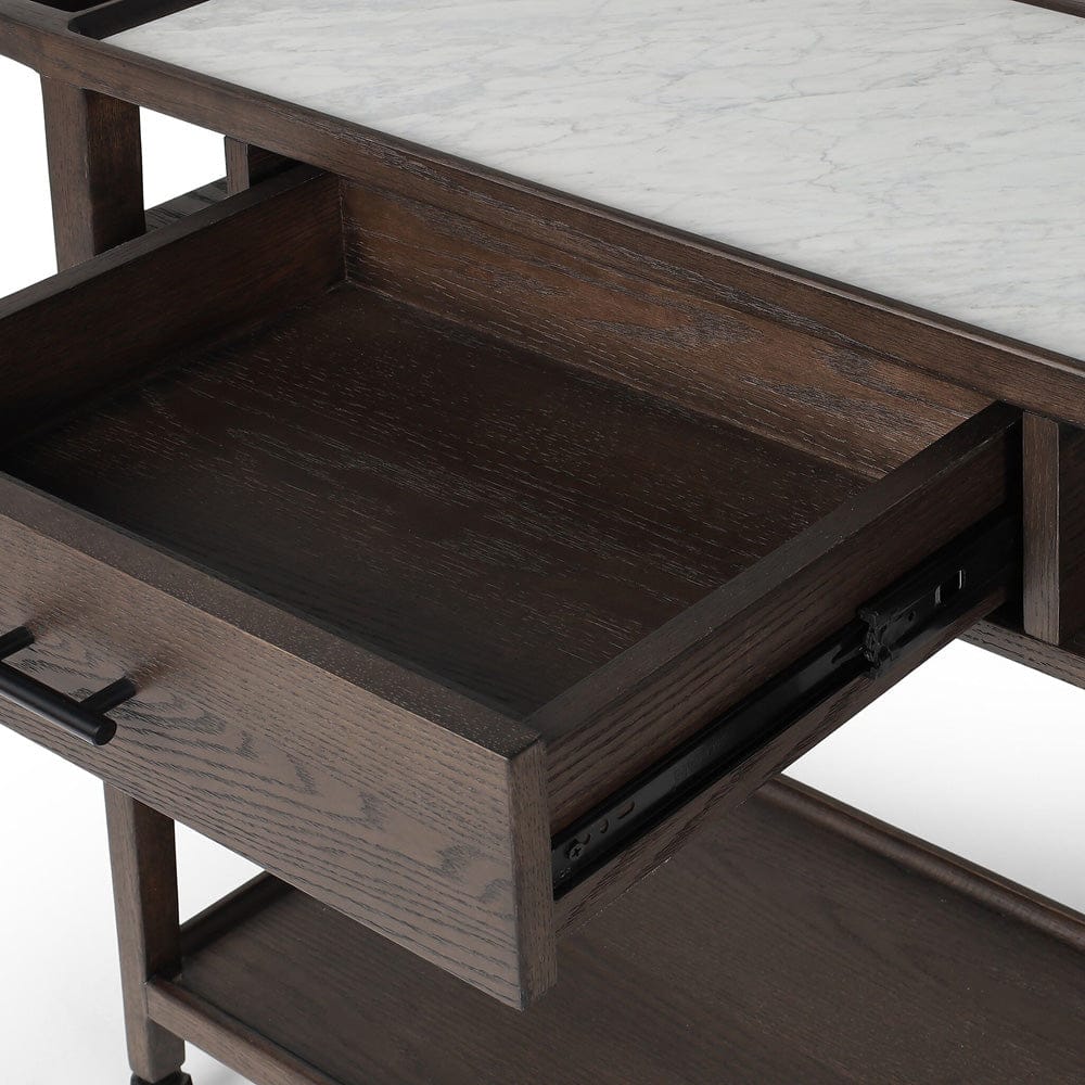 Four Hands - Dorrit Bar Cart - Brown Oak - 245352-001 view 5