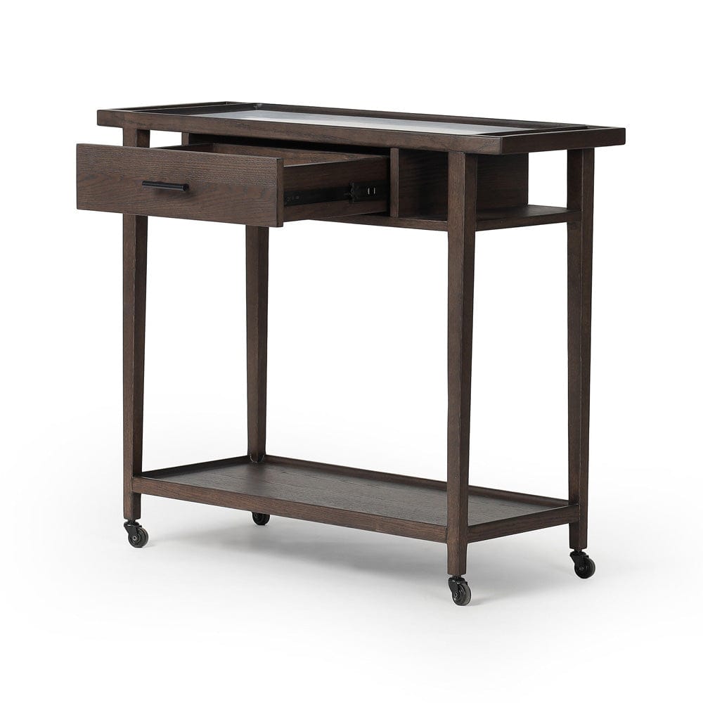 Four Hands - Dorrit Bar Cart - Brown Oak - 245352-001 view 9