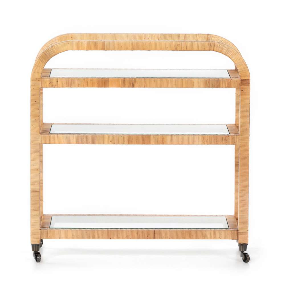 Four Hands - Dory Bar Cart - Wrapped Honey Rattan - 224319-001 veiw 2