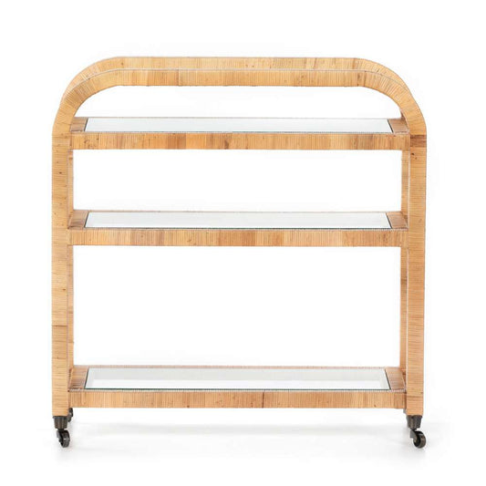 Four Hands - Dory Bar Cart - Wrapped Honey Rattan - 224319-001 veiw 2