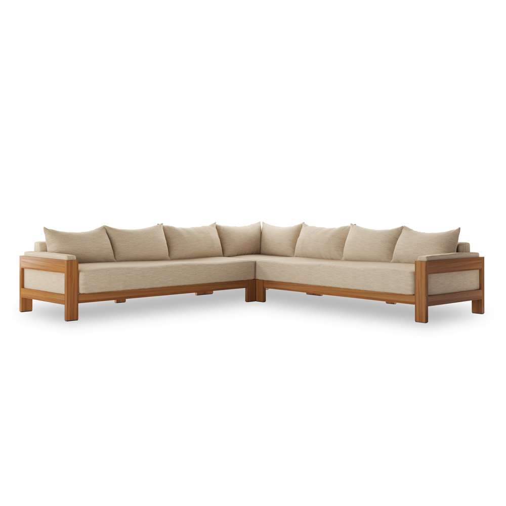 Four Hands - Duvall - Chapman Outdoor 3pc Sectional-Casa Cream - 238768-001 veiw 1