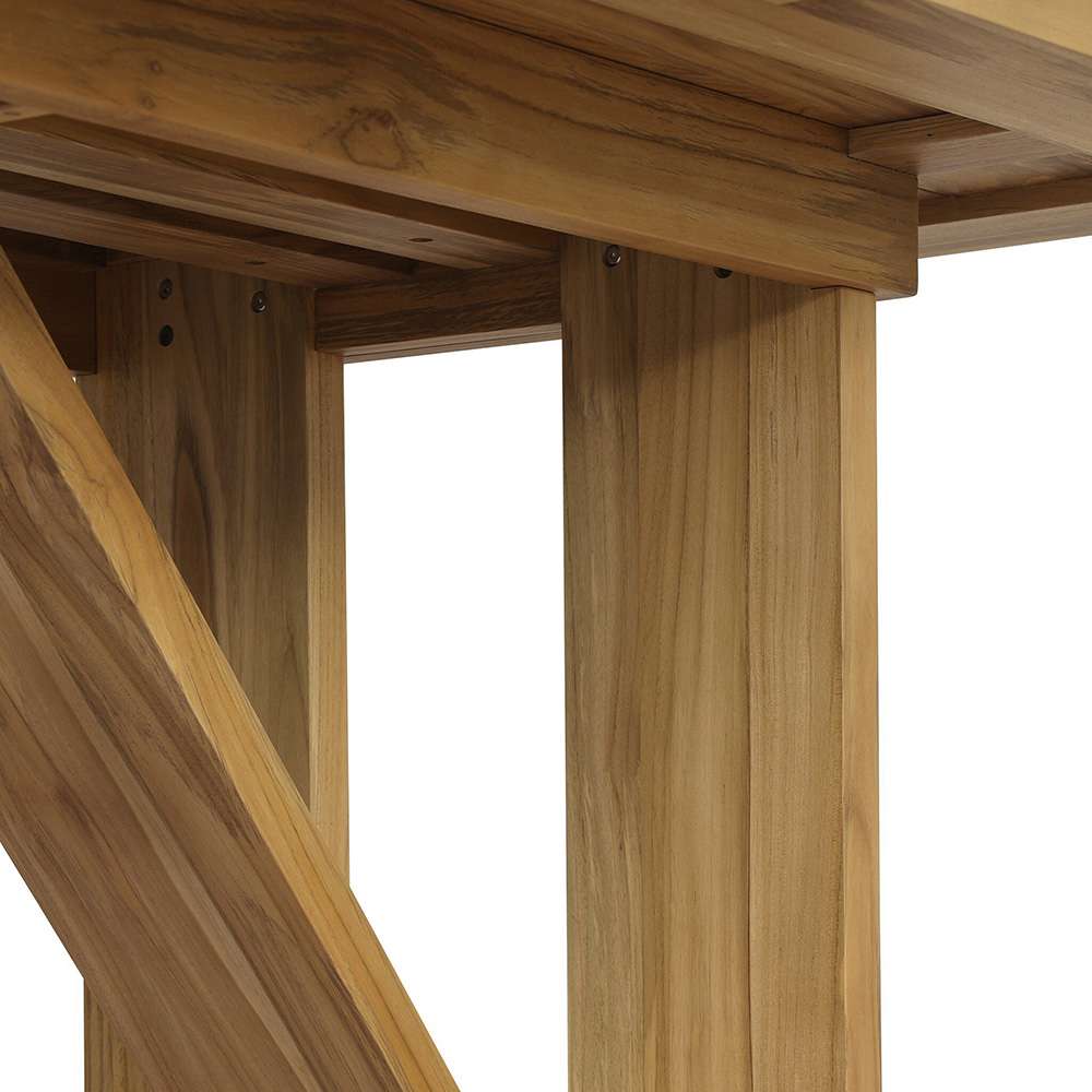 Four Hands - Duvall - Enders Outdoor Dining Table - Natural - Fsc - 239143-001 veiw 3