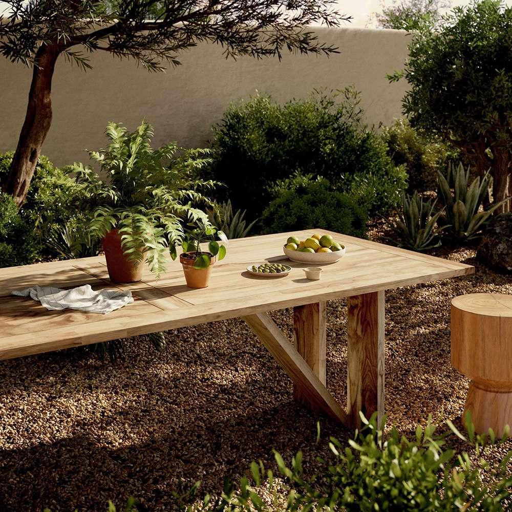 Four Hands - Duvall - Enders Outdoor Dining Table - Natural - Fsc - 239143-001 veiw 9