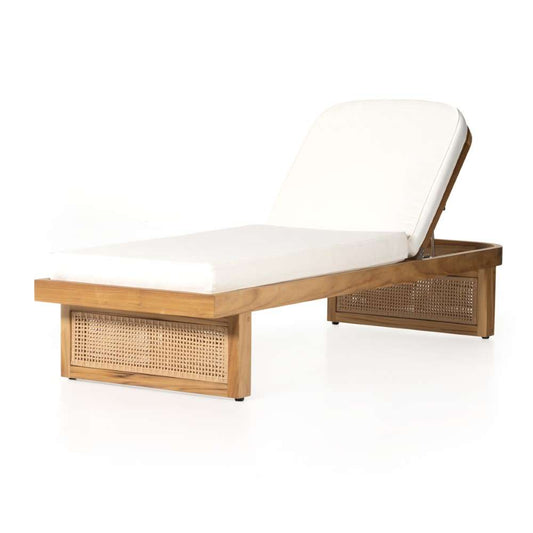 Four Hands - Duvall Merit Outdoor Chaise Lounge-Natural Teak -229407-001 veiw 2