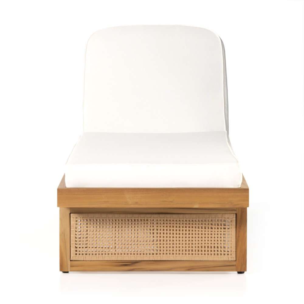 Four Hands - Duvall Merit Outdoor Chaise Lounge-Natural Teak -229407-001 veiw 3