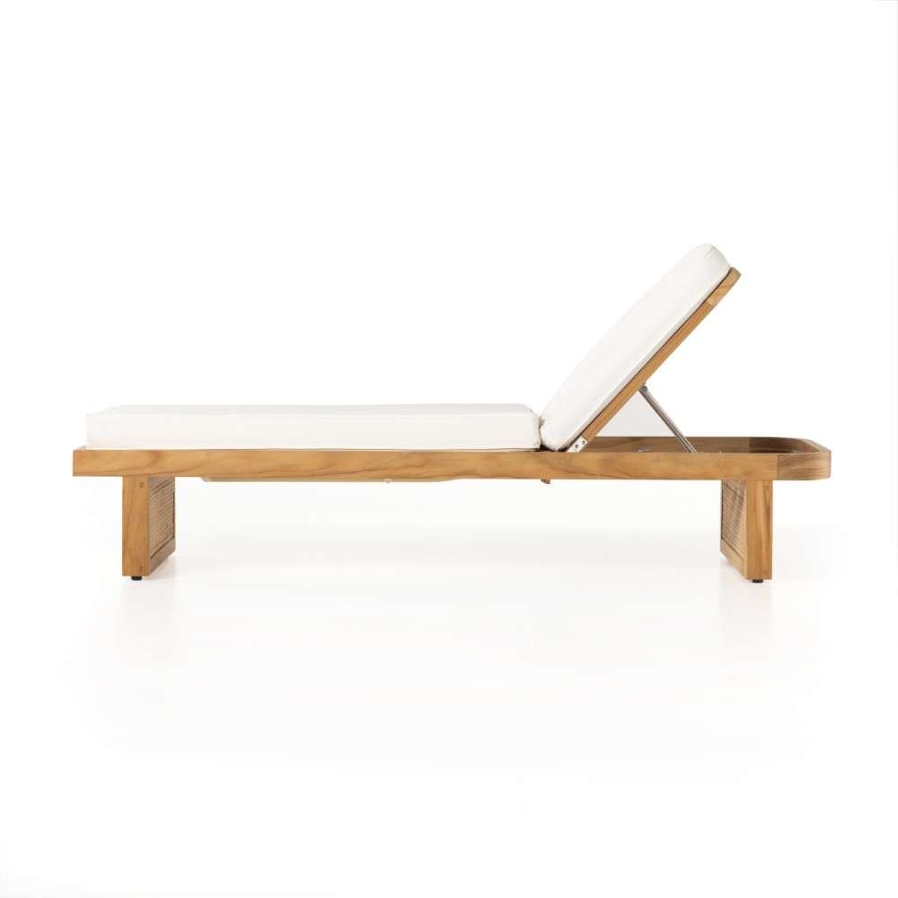Four Hands - Duvall Merit Outdoor Chaise Lounge-Natural Teak -229407-001 veiw 4