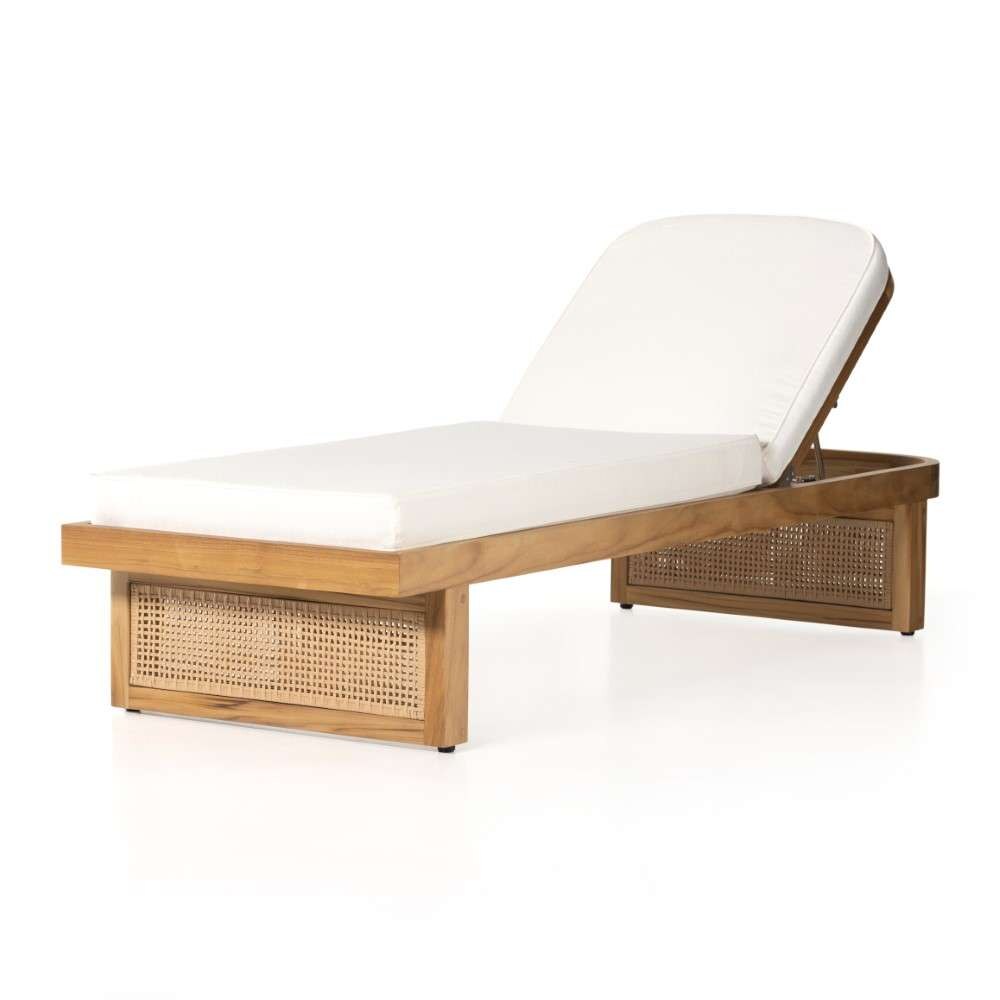 Four Hands - Duvall Merit Outdoor Chaise Lounge-Natural Teak -229407-001 veiw 7