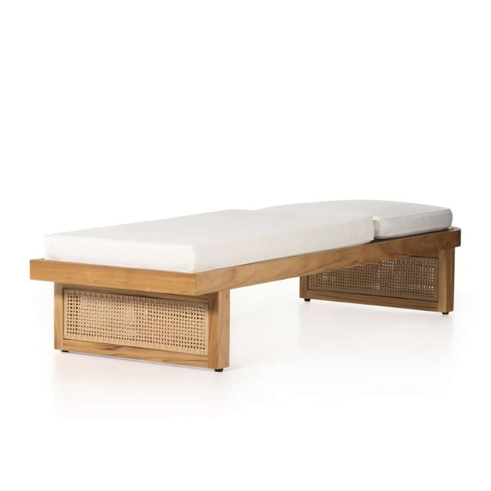 Four Hands - Duvall Merit Outdoor Chaise Lounge-Natural Teak -229407-001 veiw 8