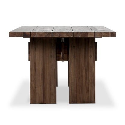 Four Hands - Duvall - Railay Outdoor Dining Table 96" - Stained Toasted Brown-FSC - 240965-001_CLOSEOUT view 3