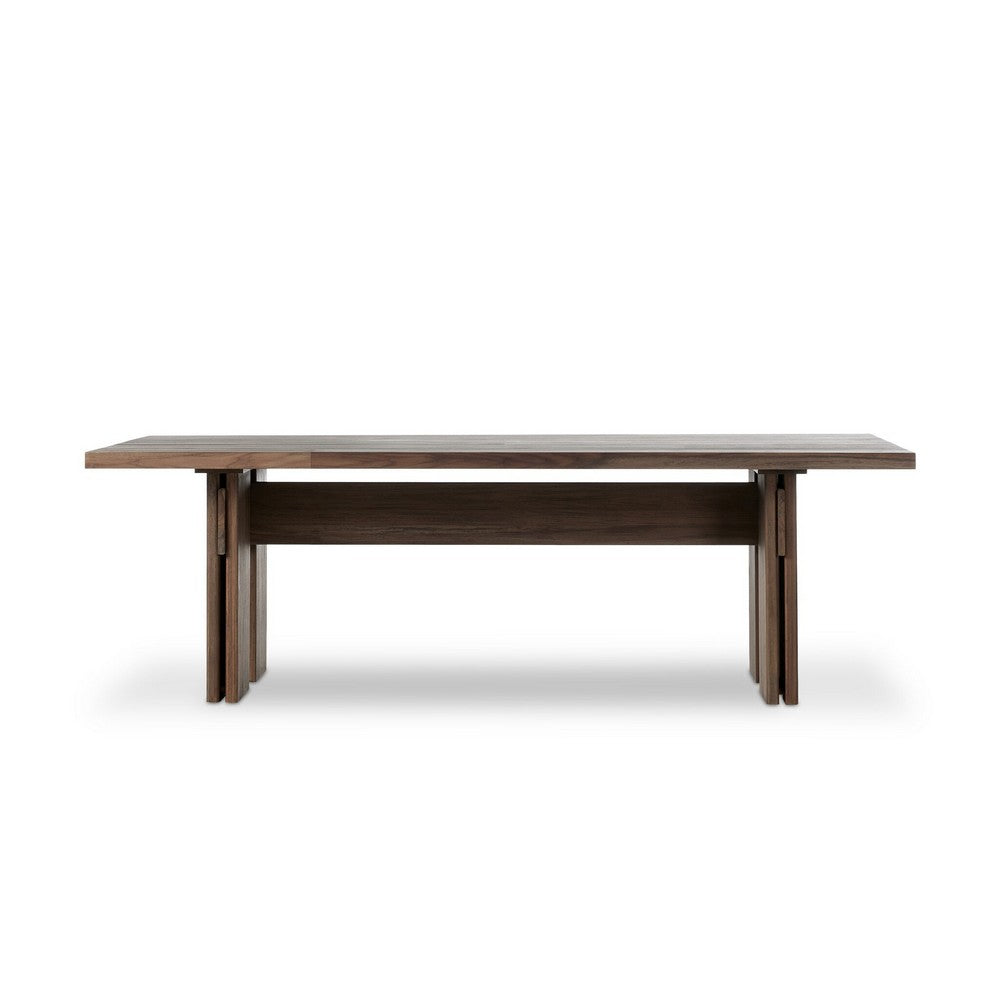 Four Hands - Duvall - Railay Outdoor Dining Table 96" - Stained Toasted Brown-FSC - 240965-001_CLOSEOUT view 4