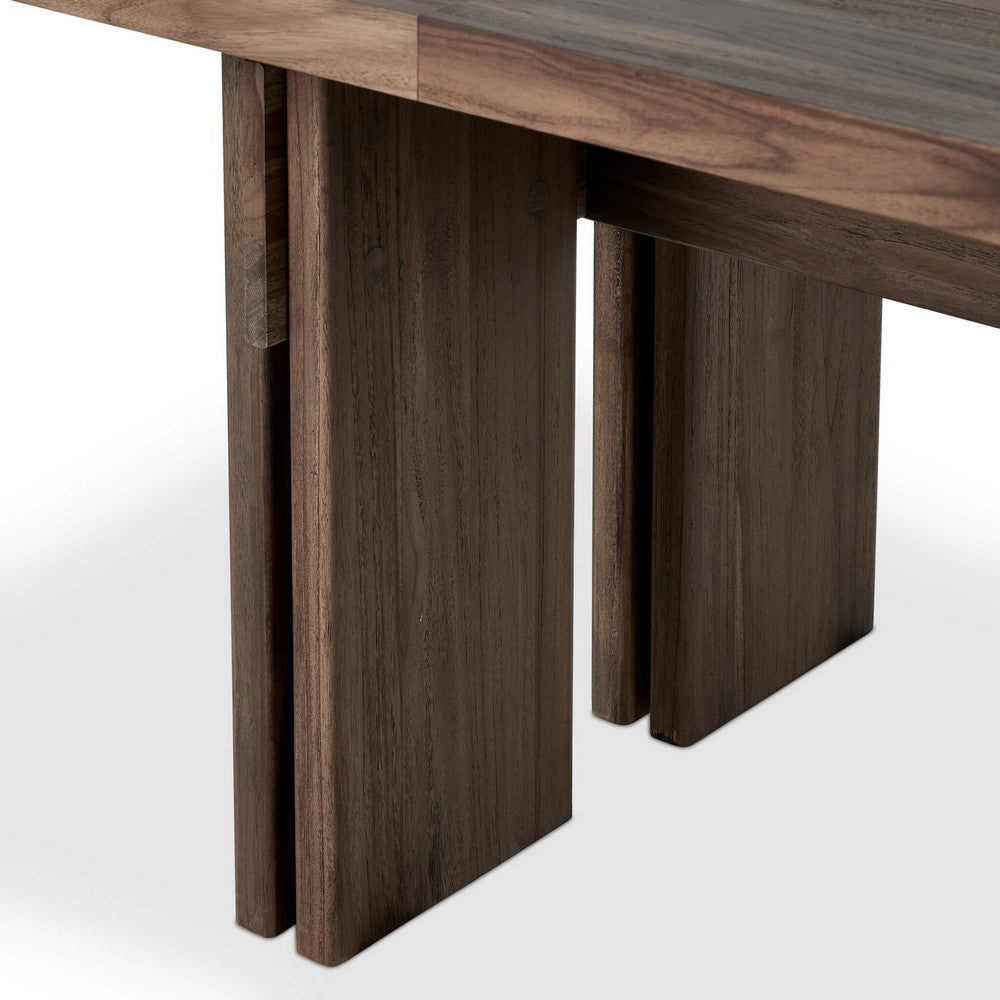 Four Hands - Duvall - Railay Outdoor Dining Table 96" - Stained Toasted Brown-FSC - 240965-001_CLOSEOUT view 6