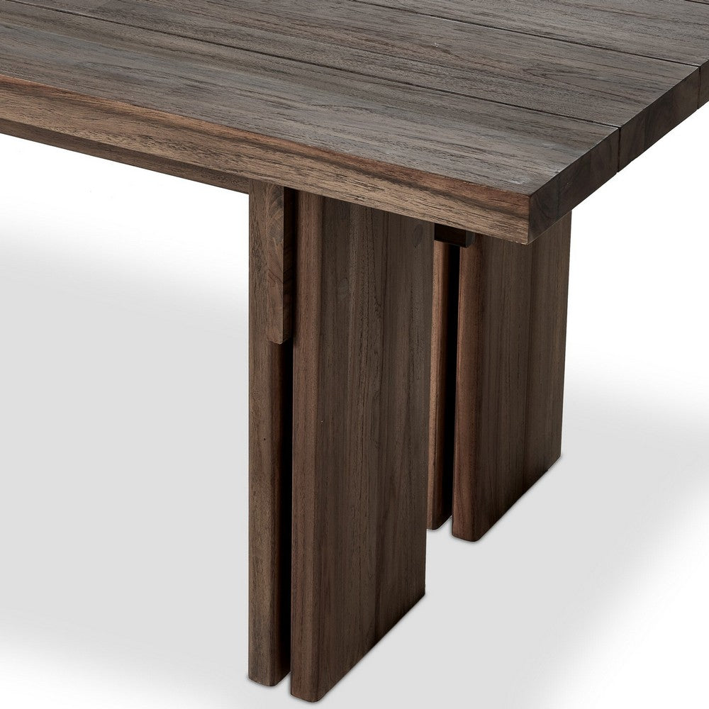 Four Hands - Duvall - Railay Outdoor Dining Table 96" - Stained Toasted Brown-FSC - 240965-001_CLOSEOUT view 7