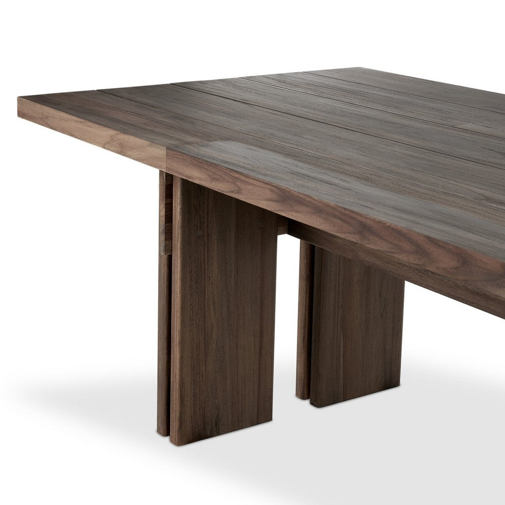 Four Hands - Duvall - Railay Outdoor Dining Table 96" - Stained Toasted Brown-FSC - 240965-001_CLOSEOUT view 8