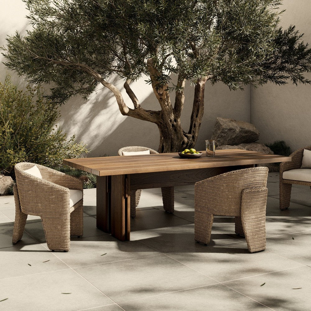 Four Hands - Duvall - Railay Outdoor Dining Table 96" - Stained Toasted Brown-FSC - 240965-001_CLOSEOUT view 12