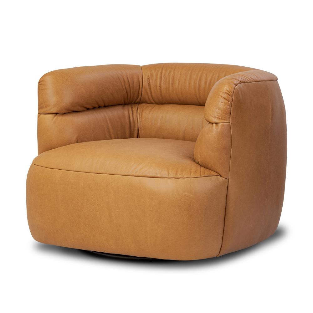 Four Hands - Easton - Gerrie Swivel Chair - Brickhouse Butterscotch - 233227-001 veiw 1