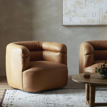 Four Hands - Easton - Gerrie Swivel Chair - Brickhouse Butterscotch - 233227-001 veiw 11