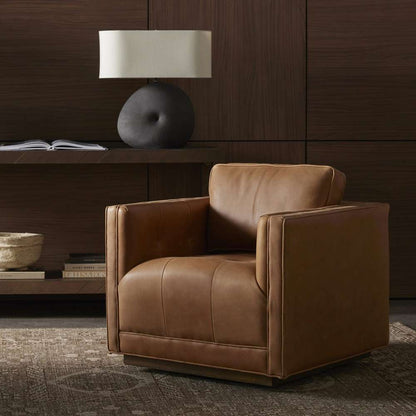Four Hands - Easton - Kiera Swivel Chair - Palermo Cognac - 106065-014 veiw 10