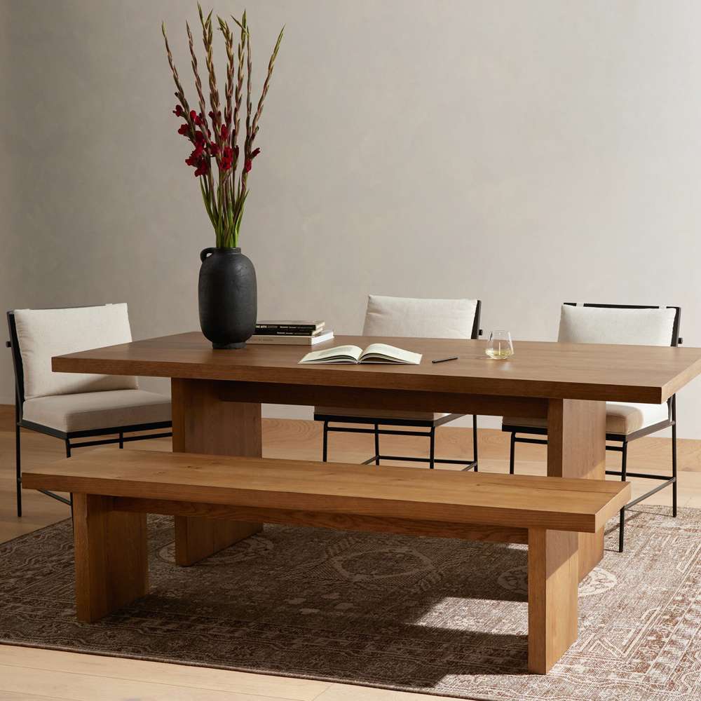 Four Hands - Eaton Dining Table - Amber Oak Resin - 228017-003 veiw 5