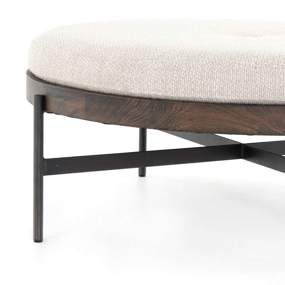 Four Hands - Edwyn Large Ottoman - Gibson Wheat - 224315-001 veiw 2