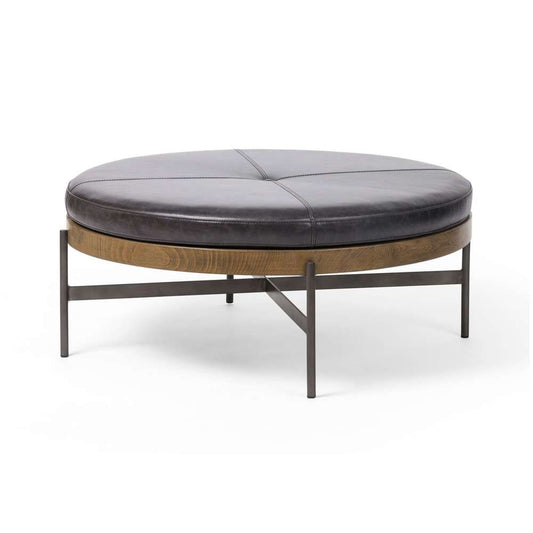 Four Hands - Edwyn Large Ottoman - Sonoma Black - 224315-002 veiw 1