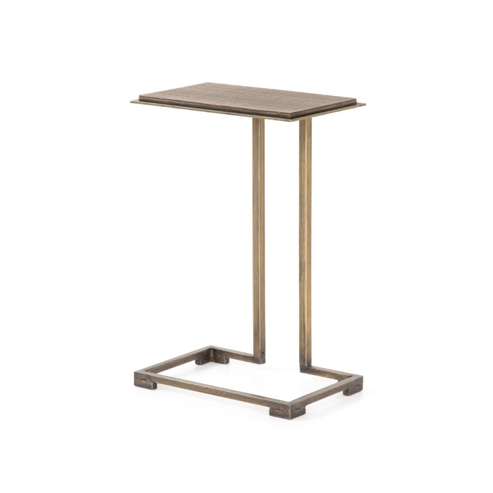 Four Hands - Acid Etch C Table - Antique Brass - IELE-88 veiw 1