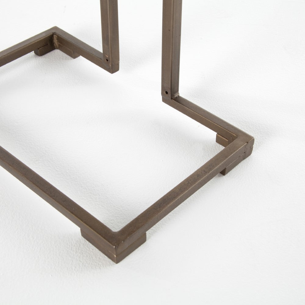 Four Hands - Acid Etch C Table - Antique Brass - IELE-88 veiw 3