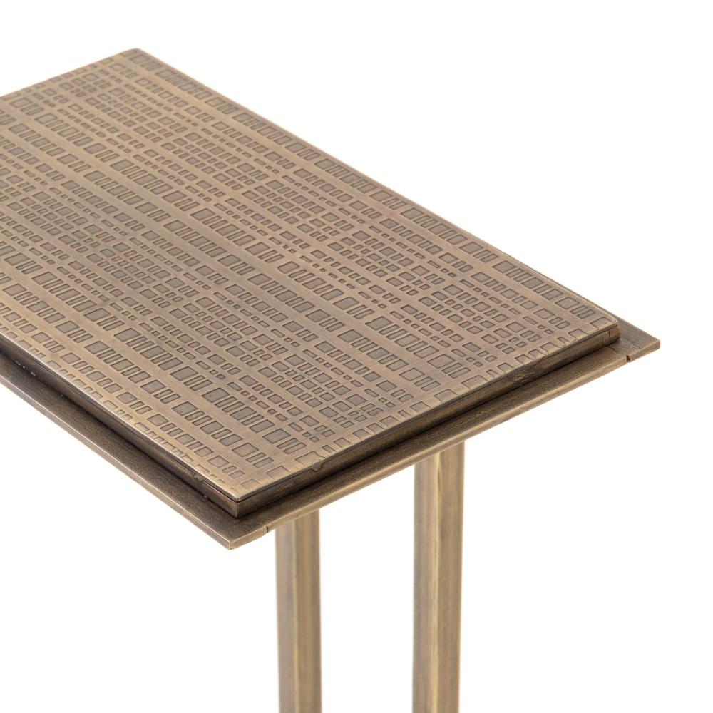 Four Hands - Acid Etch C Table - Antique Brass - IELE-88 veiw 4